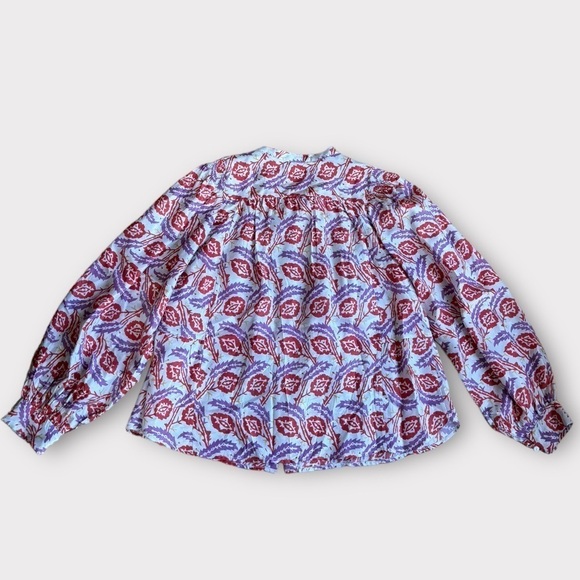 ISABEL MARANT Ritonea gathered printed silk blouse - Picture 5 of 6